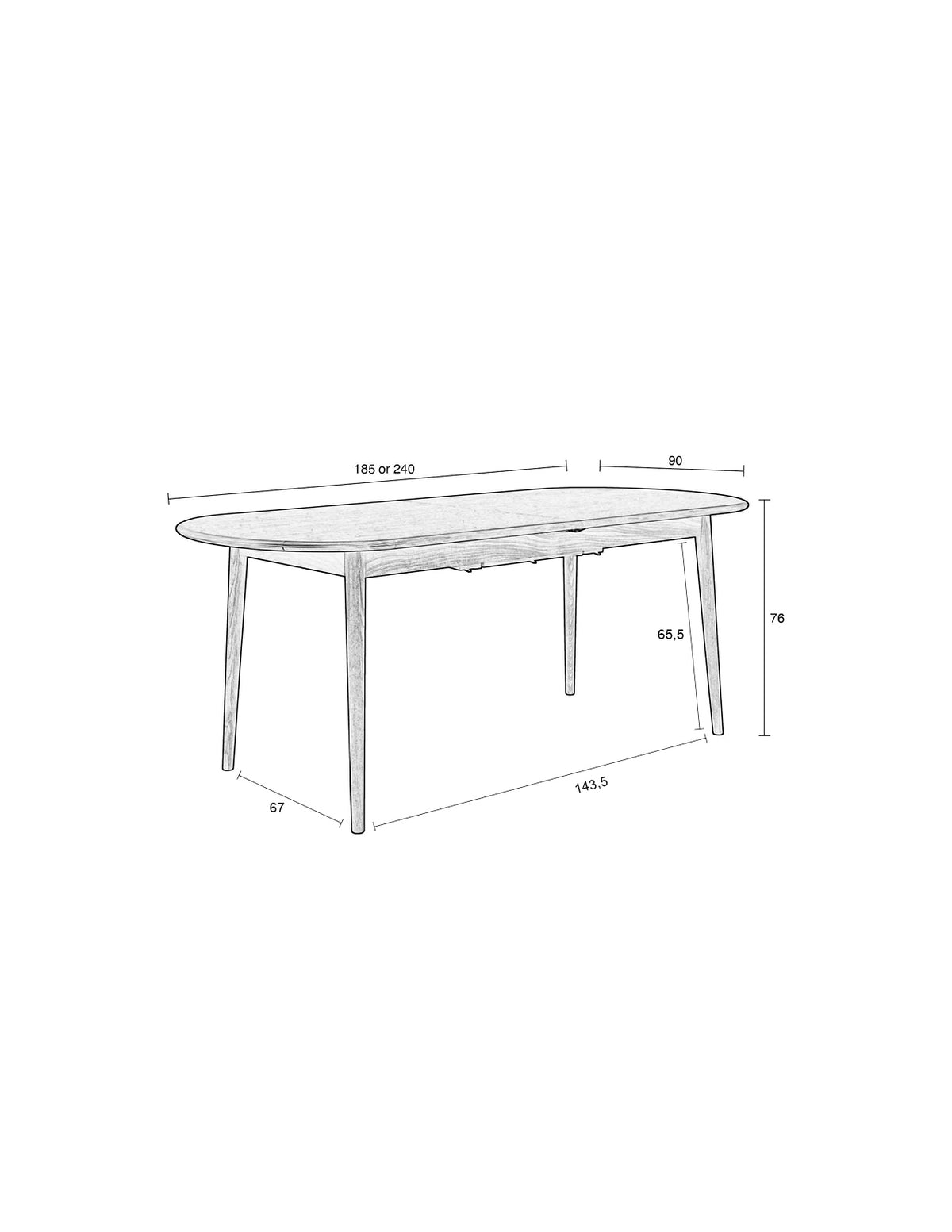 Tafel Twist Ovaal Notenhout