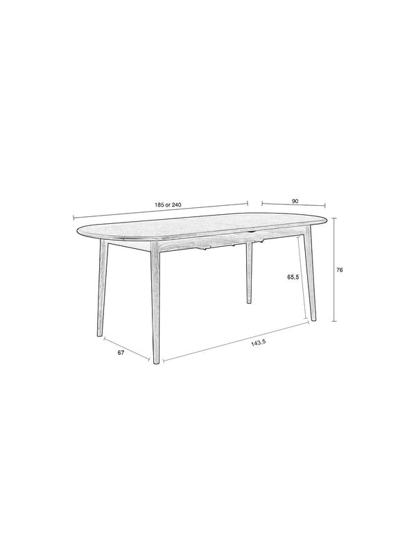 Tafel Twist Ovaal Eiken