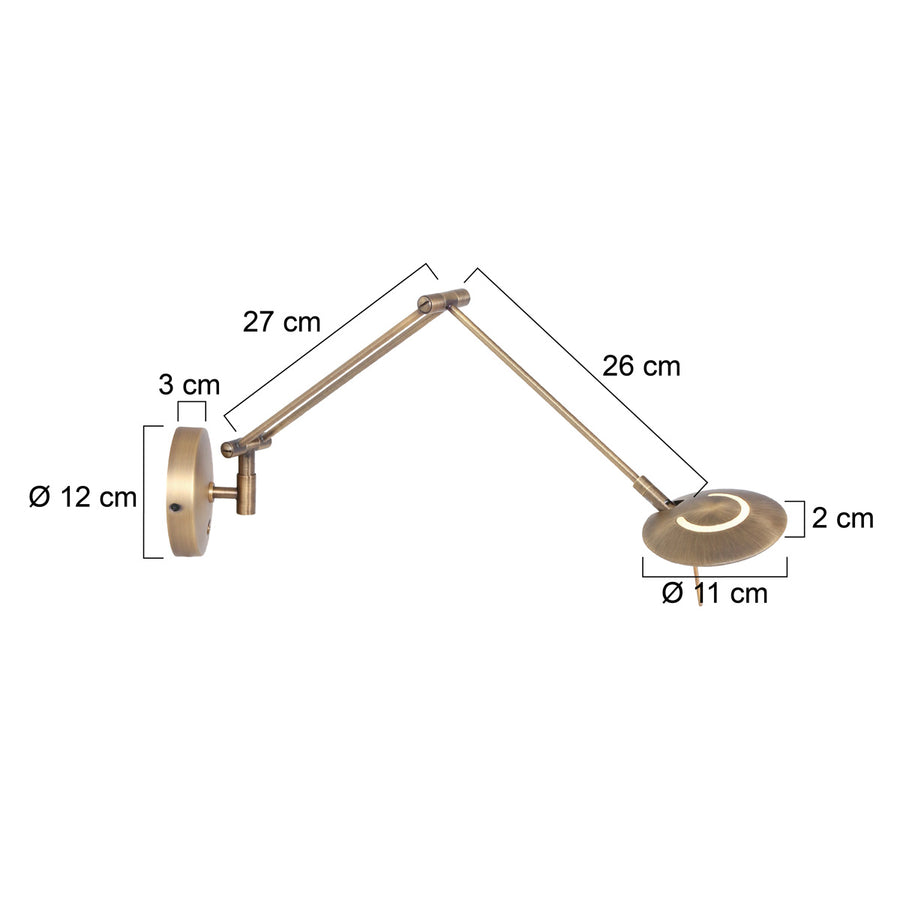 Wandlamp Zodiac 2110BR Brons