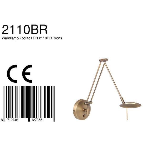 Wandlamp Zodiac 2110BR Brons