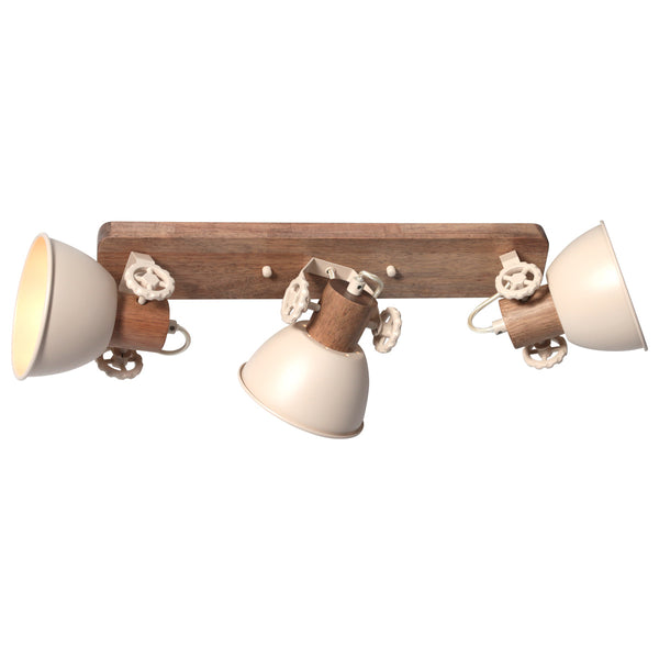 Gearwood 2133cr – crème plafondlamp met houtdetails