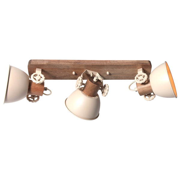 Gearwood 2133cr – crème plafondlamp met houtdetails
