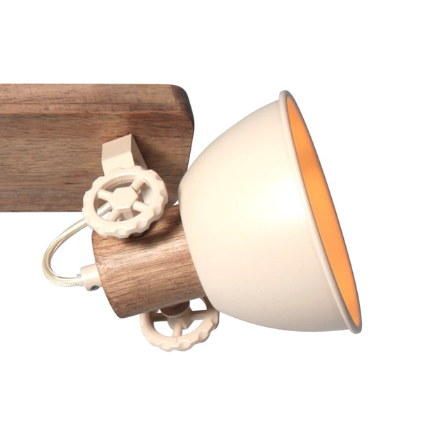 Gearwood 2133cr – crème plafondlamp met houtdetails