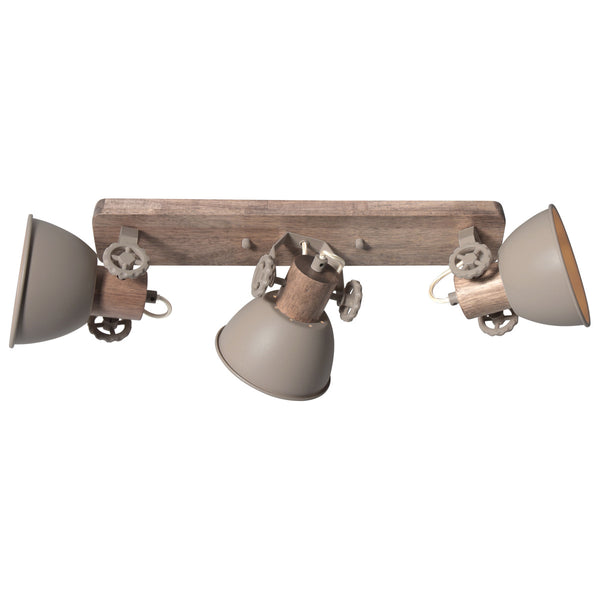 Gearwood 2133ta – taupe plafondlamp met houtdetails