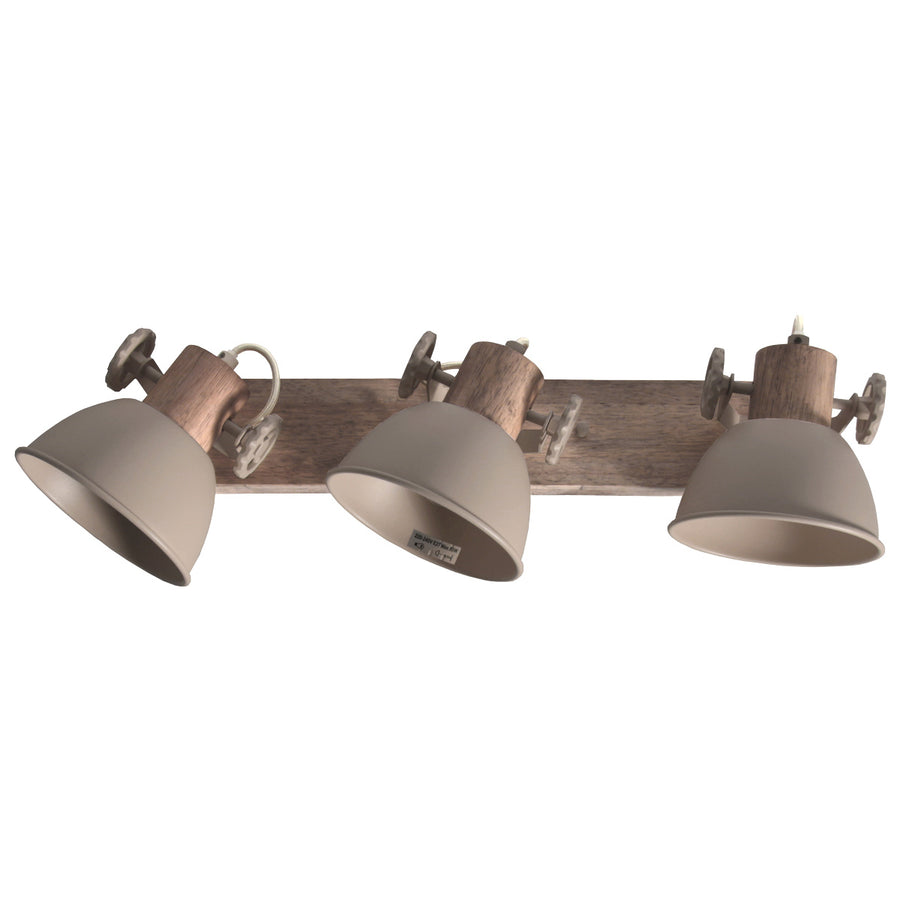Gearwood 2133ta – taupe plafondlamp met houtdetails