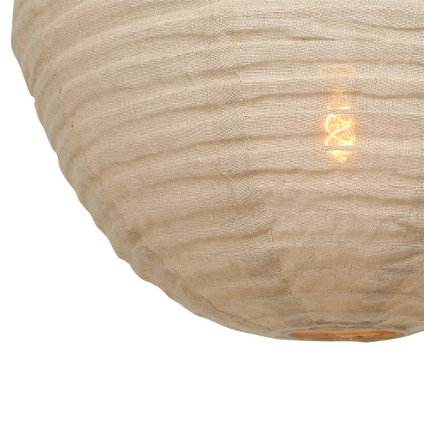 Hanglamp bangalore 2136b - bamboe linnen kap, sfeervol statement