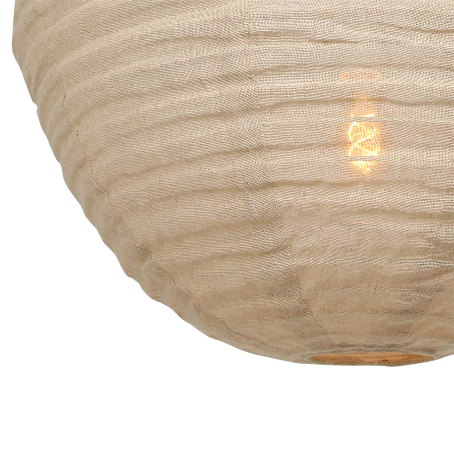 Hanglamp bangalore 2136b - bamboe linnen kap, sfeervol statement