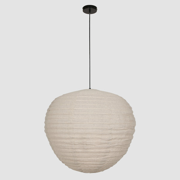 Hanglamp bangalore 2136b - bamboe linnen kap, sfeervol statement