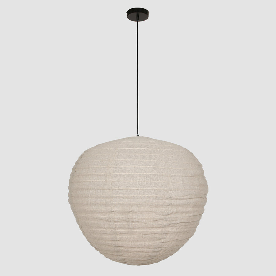 Hanglamp bangalore 2136b - bamboe linnen kap, sfeervol statement
