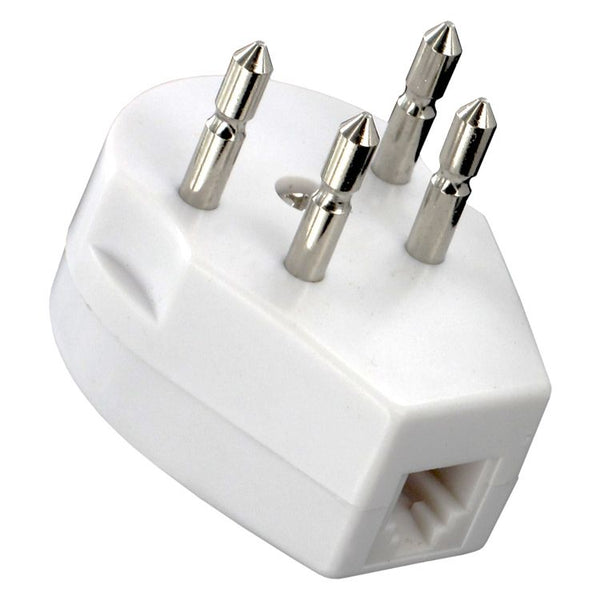 Ql tel stekker nl tweeweg mod 4p wit