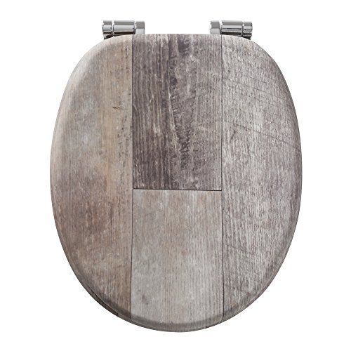Tiger Old Wood Toiletbril met deksel MDF Bruin
