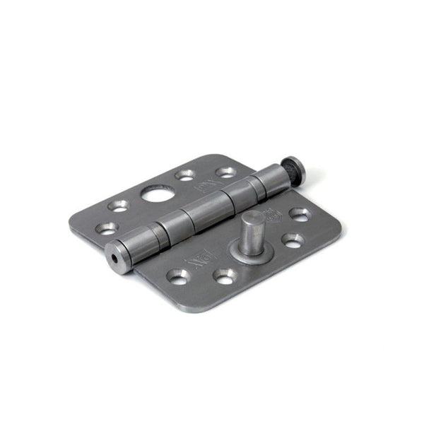 Kogellagerscharnier / 3 mm / ronde hoeken / 89x89 mm / RVS pen / RVS geborsteld / SKG***?