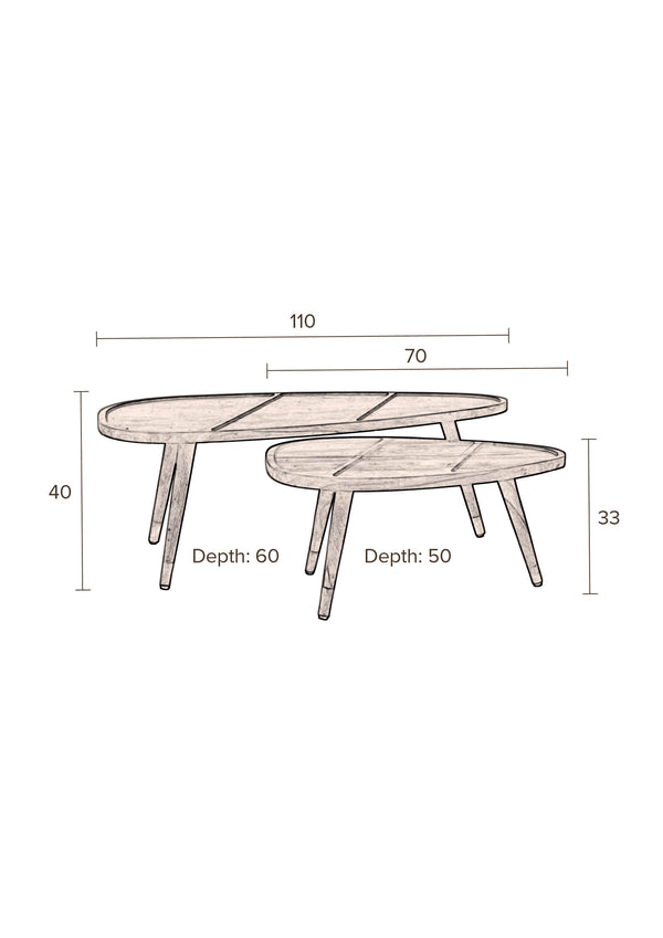 Salontafel Sham Set van 2