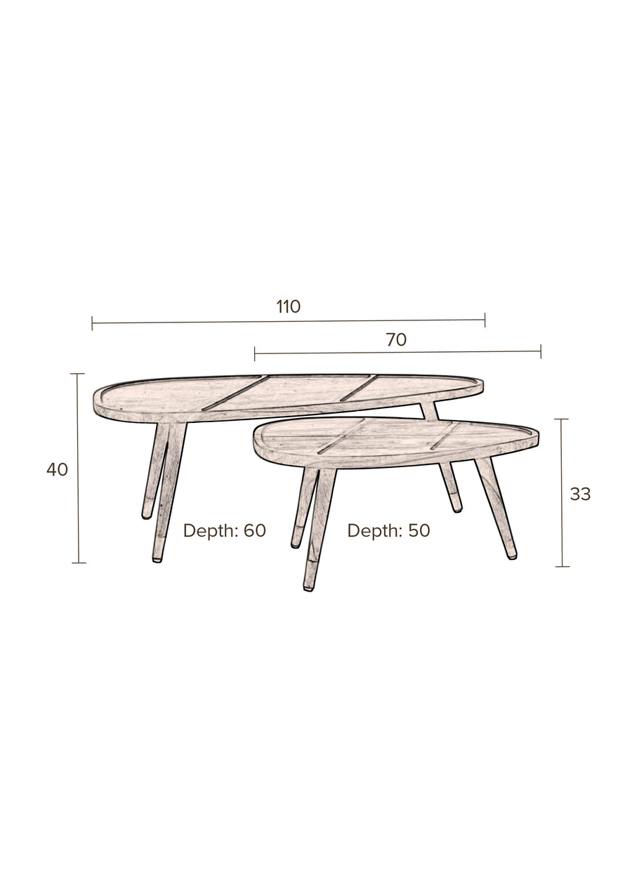 Salontafel Sham Set van 2