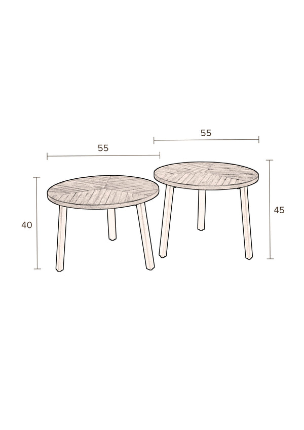Salontafel Mundu Set van 2