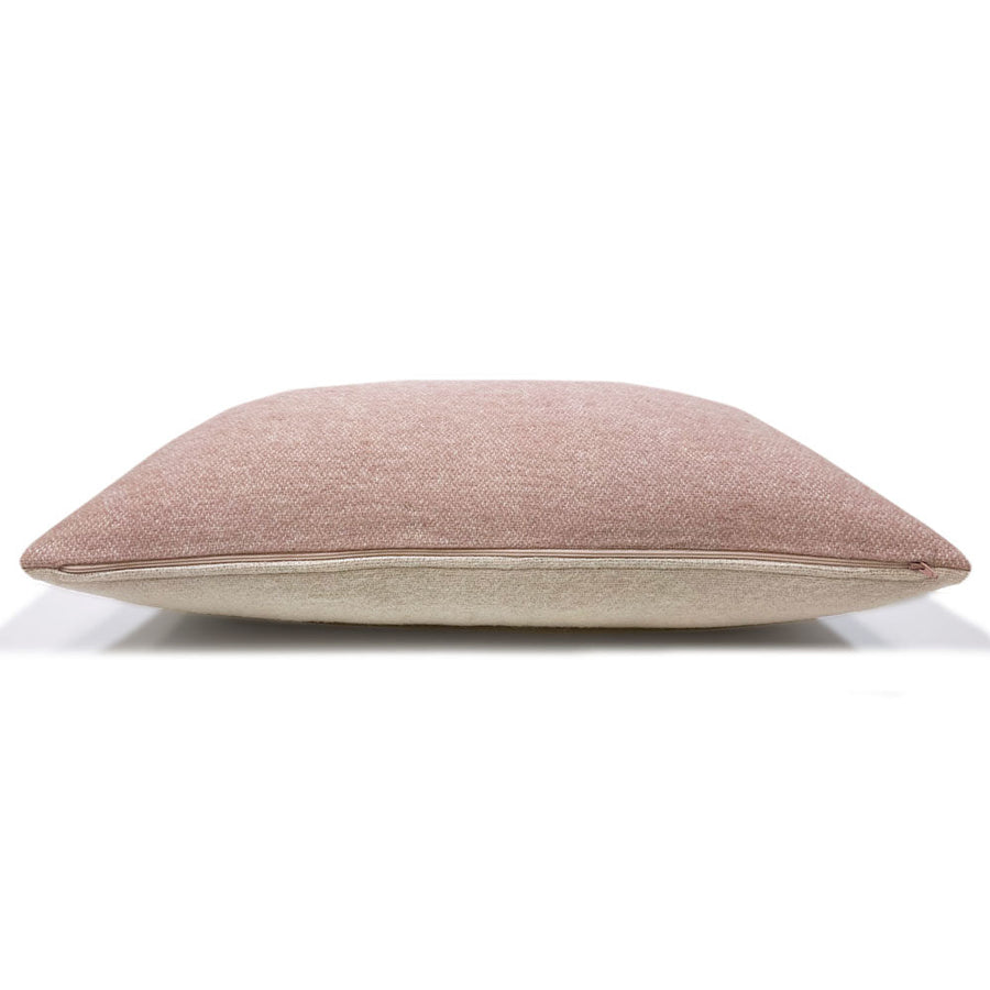 Malagoon sierkussen misty roze omkeerbaar - 35x60cm gerecyclede wol