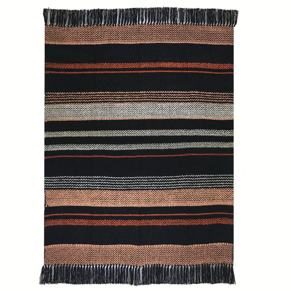 Malagoon plaid multicolour - zwart bouclé - 125x150cm