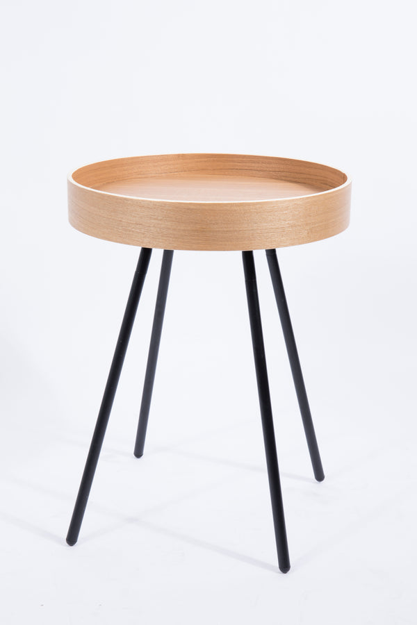 Oak tray bijzettafel rond 46,5 cm eikenhout