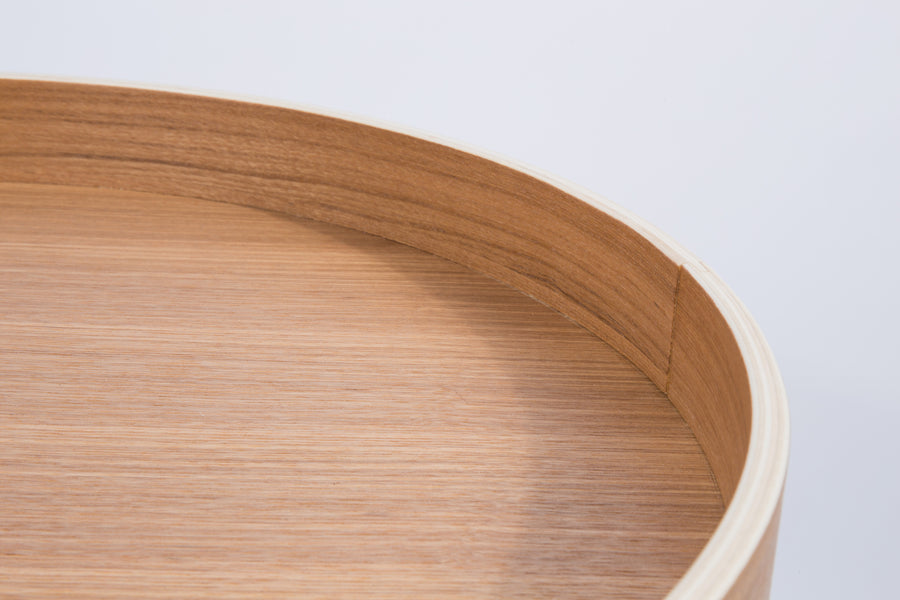 Oak tray bijzettafel rond 46,5 cm eikenhout