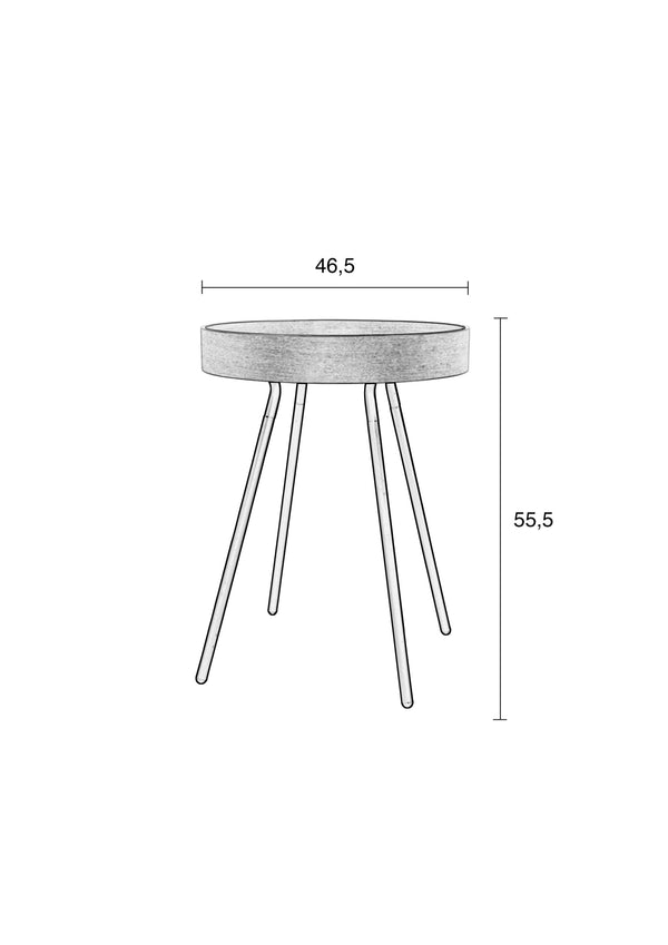 Oak tray bijzettafel rond 46,5 cm eikenhout