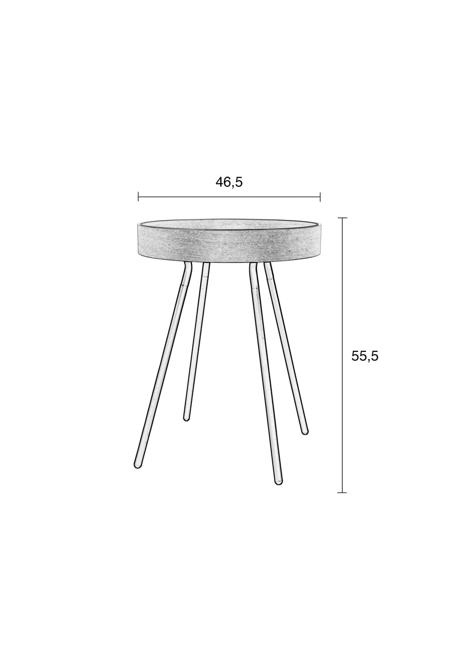 Oak tray bijzettafel rond 46,5 cm eikenhout