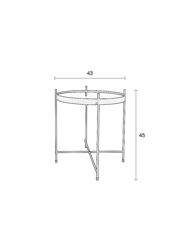Cupid Side Table- silver