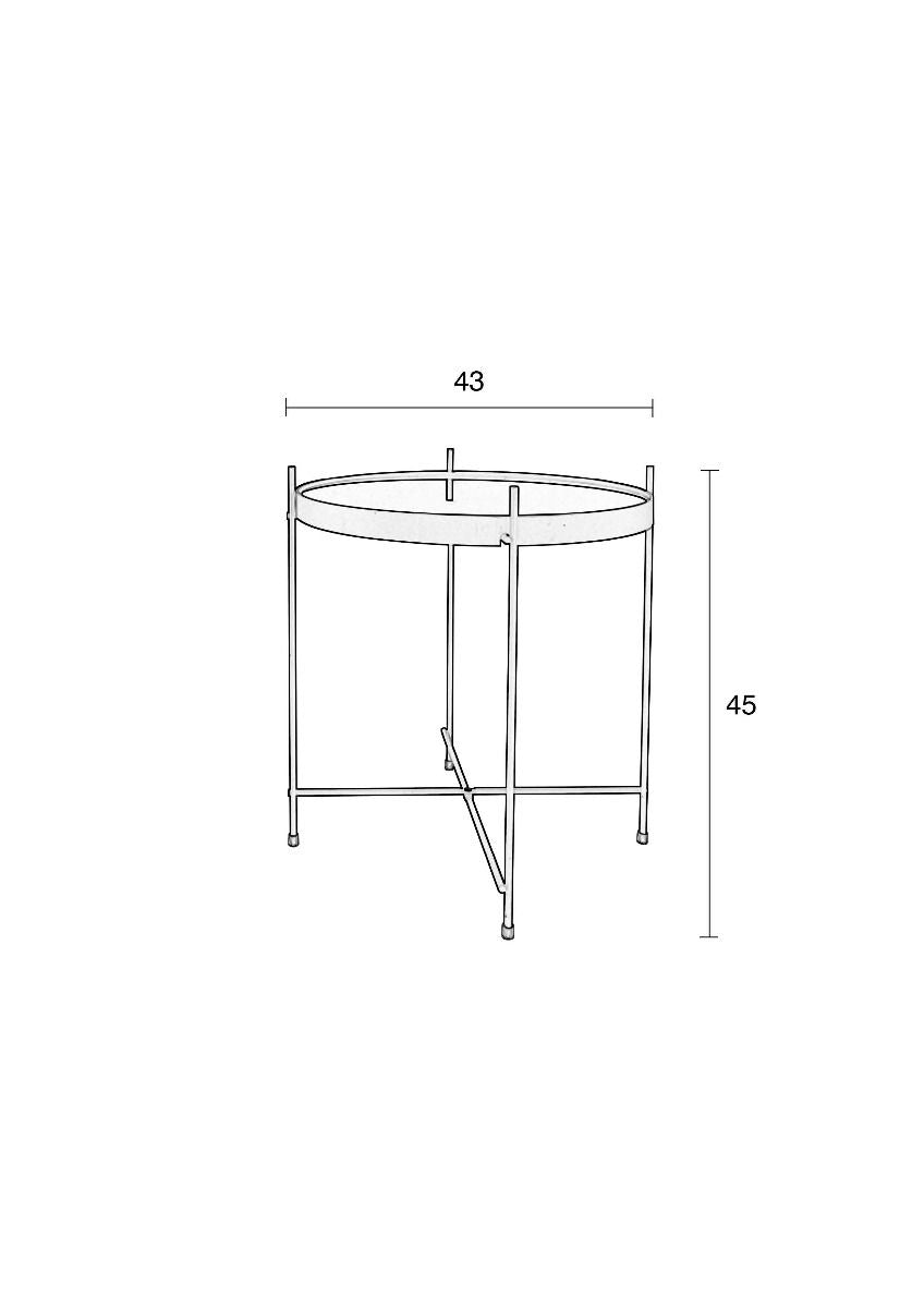 Cupid Side Table- silver