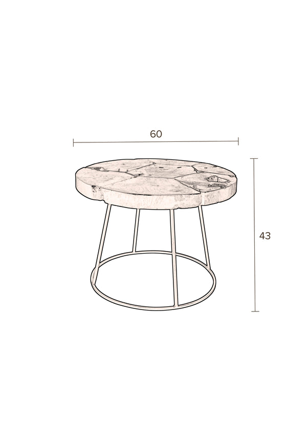 Kraton bijzettafel zwart l