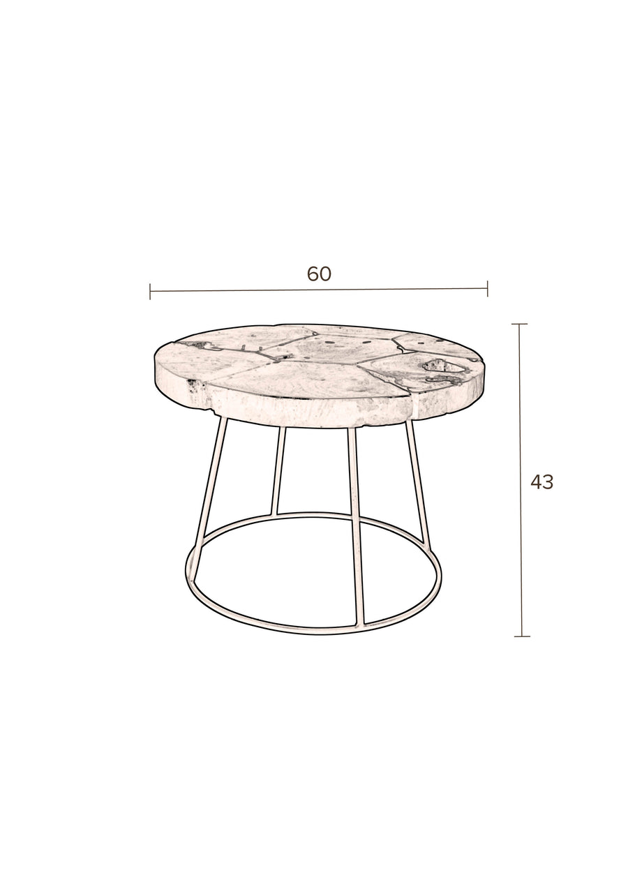 Kraton bijzettafel zwart l
