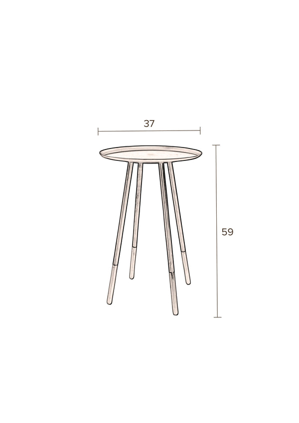 Zijtafel Eliot Messing Antique