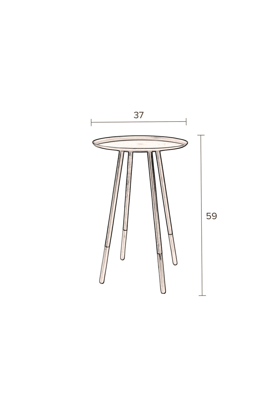 Zijtafel Eliot Messing Antique