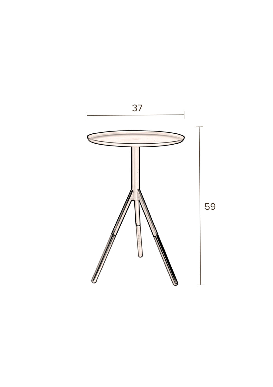 Zijtafel Elia Zwart/Messing