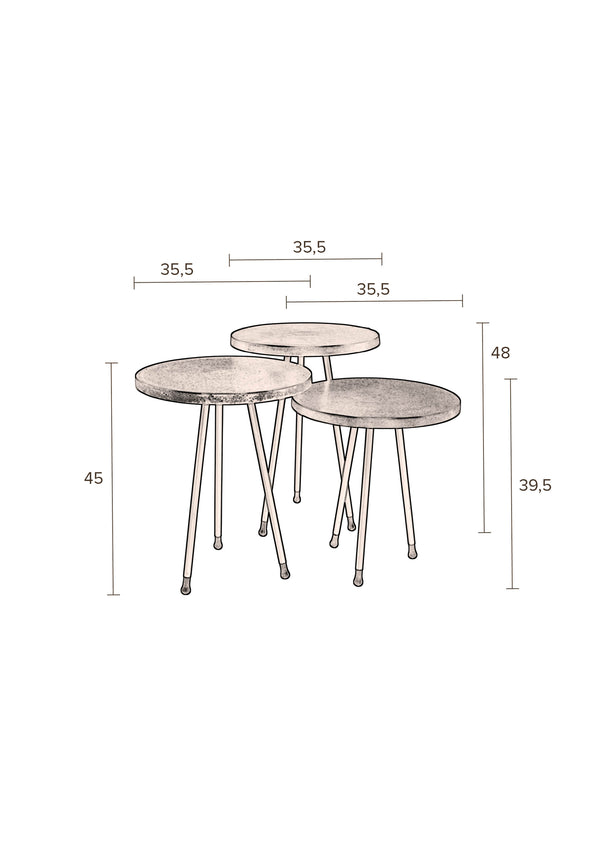 Zijtafel Alim Set van 3