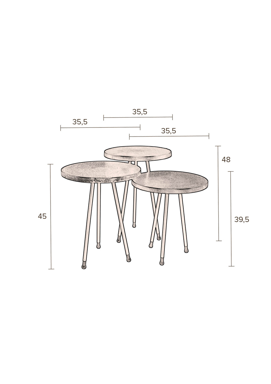 Zijtafel Alim Set van 3