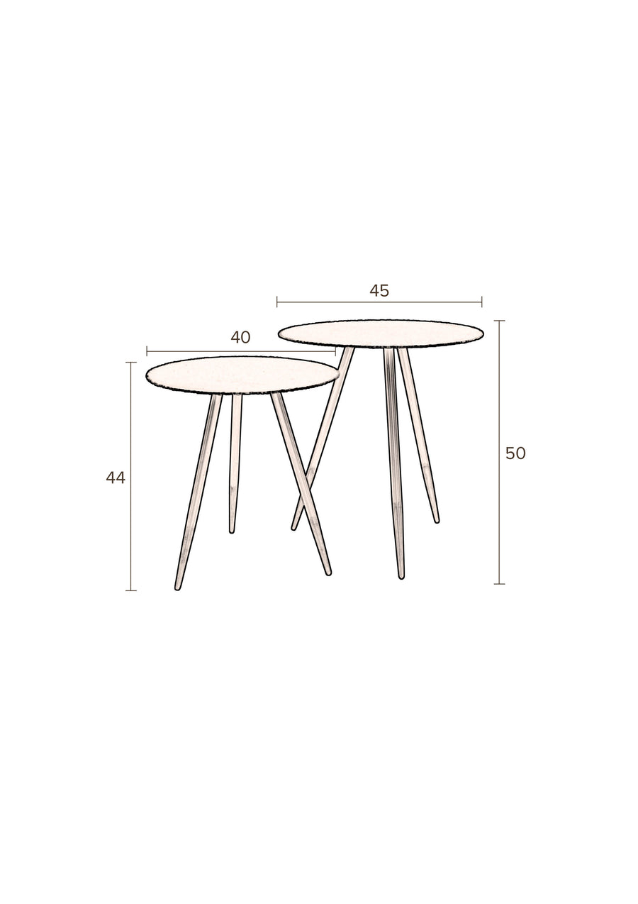 Zijtafel Stalwart Set van 2
