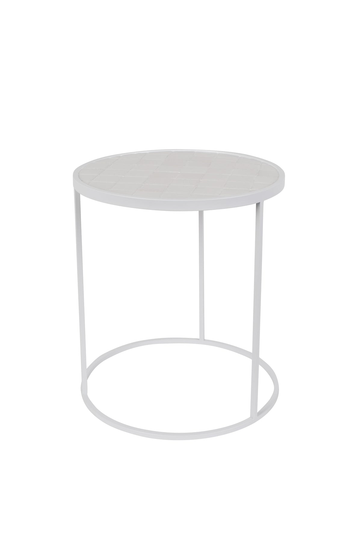 Zijtafel Geglazuurd Wit