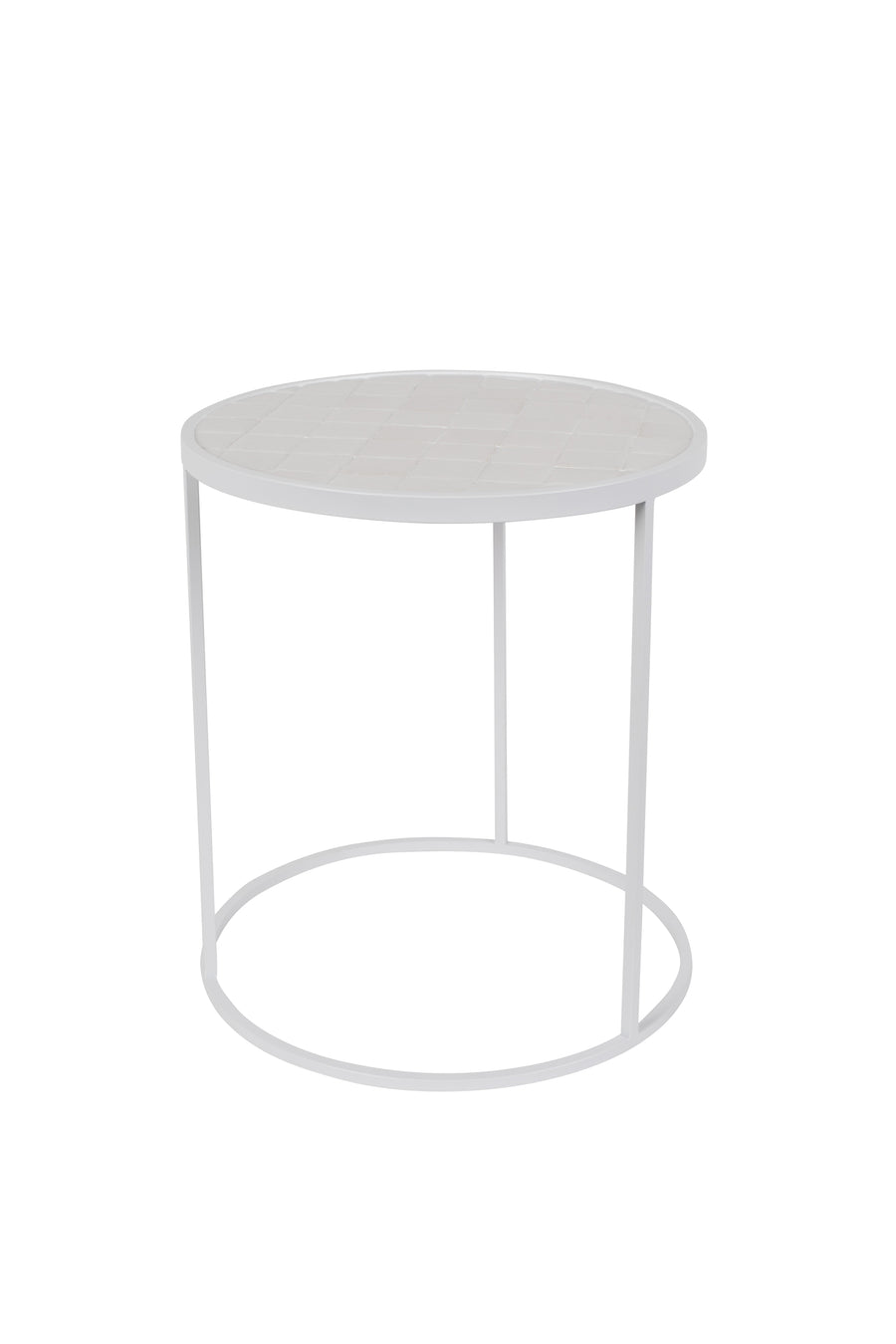 Zijtafel Geglazuurd Wit