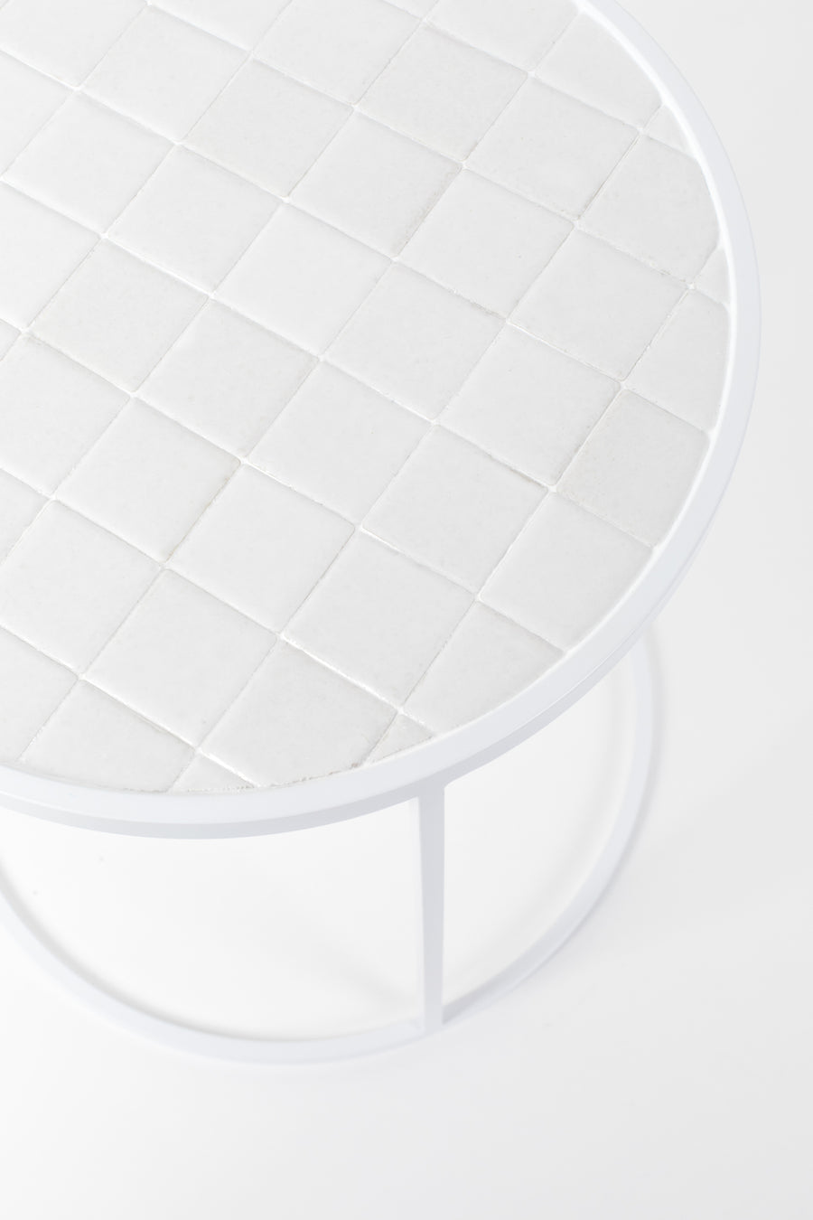 Zijtafel Geglazuurd Wit