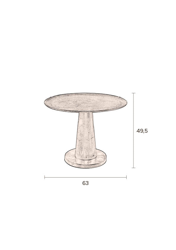 Zijtafel Brute Messing