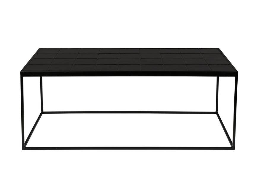 Glazed salontafel 93x42,5 cm zwart