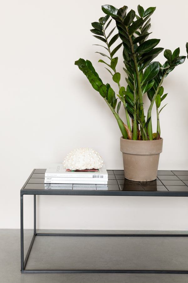 Glazed salontafel 93x42,5 cm zwart