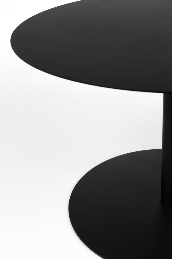 Zijtafel Snow Zwart Rond M