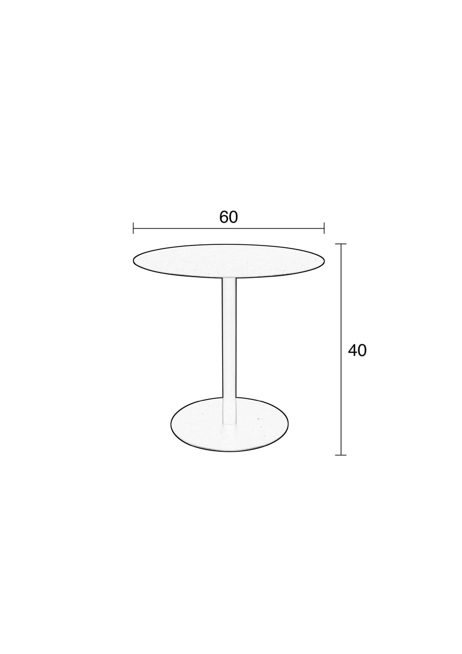 Zijtafel Snow Zwart Rond M