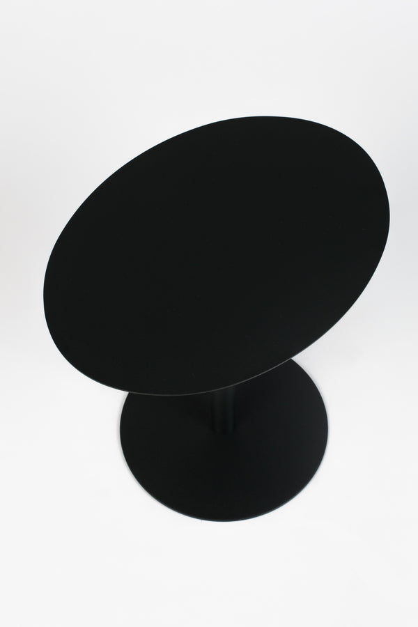Zijtafel Snow Zwart Ovaal