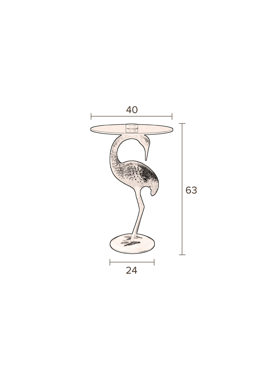 Zijtafel Crane Goud