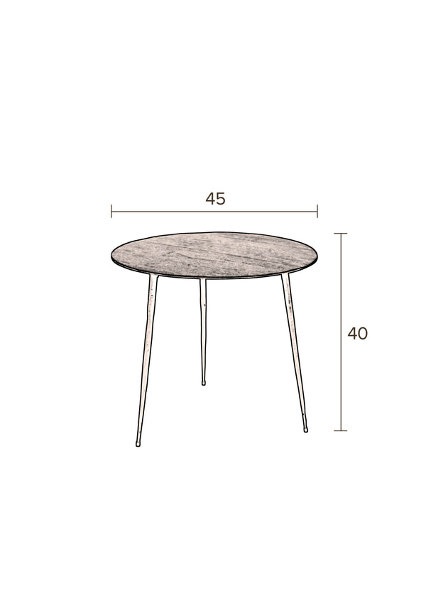 Zijtafel Pepper Zwart '45