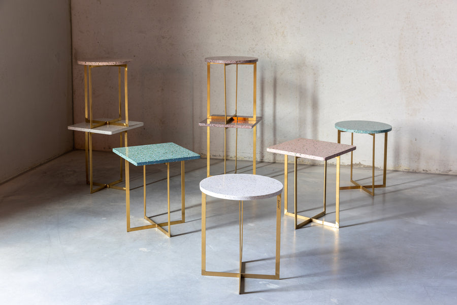 Zijtafel Luigi Rond Wit
