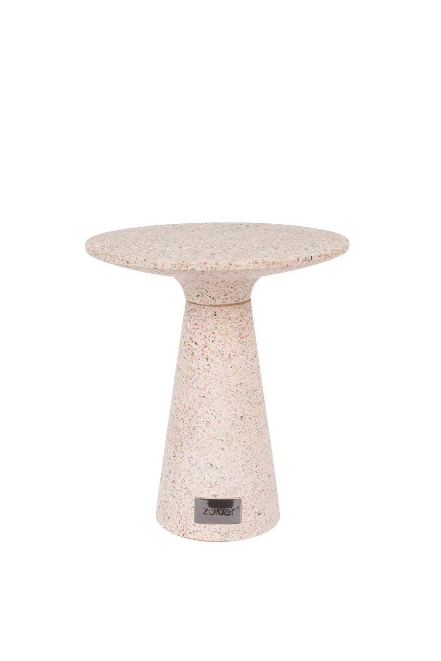 Victoria bijzettafel rond 41 cm terrazzo roze