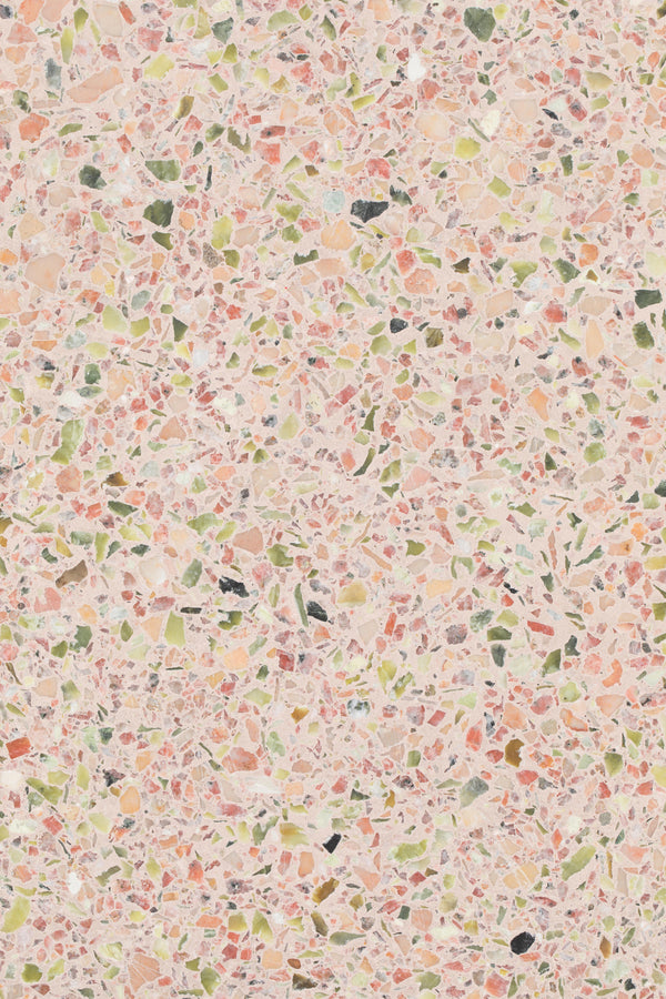 Victoria bijzettafel rond 41 cm terrazzo roze