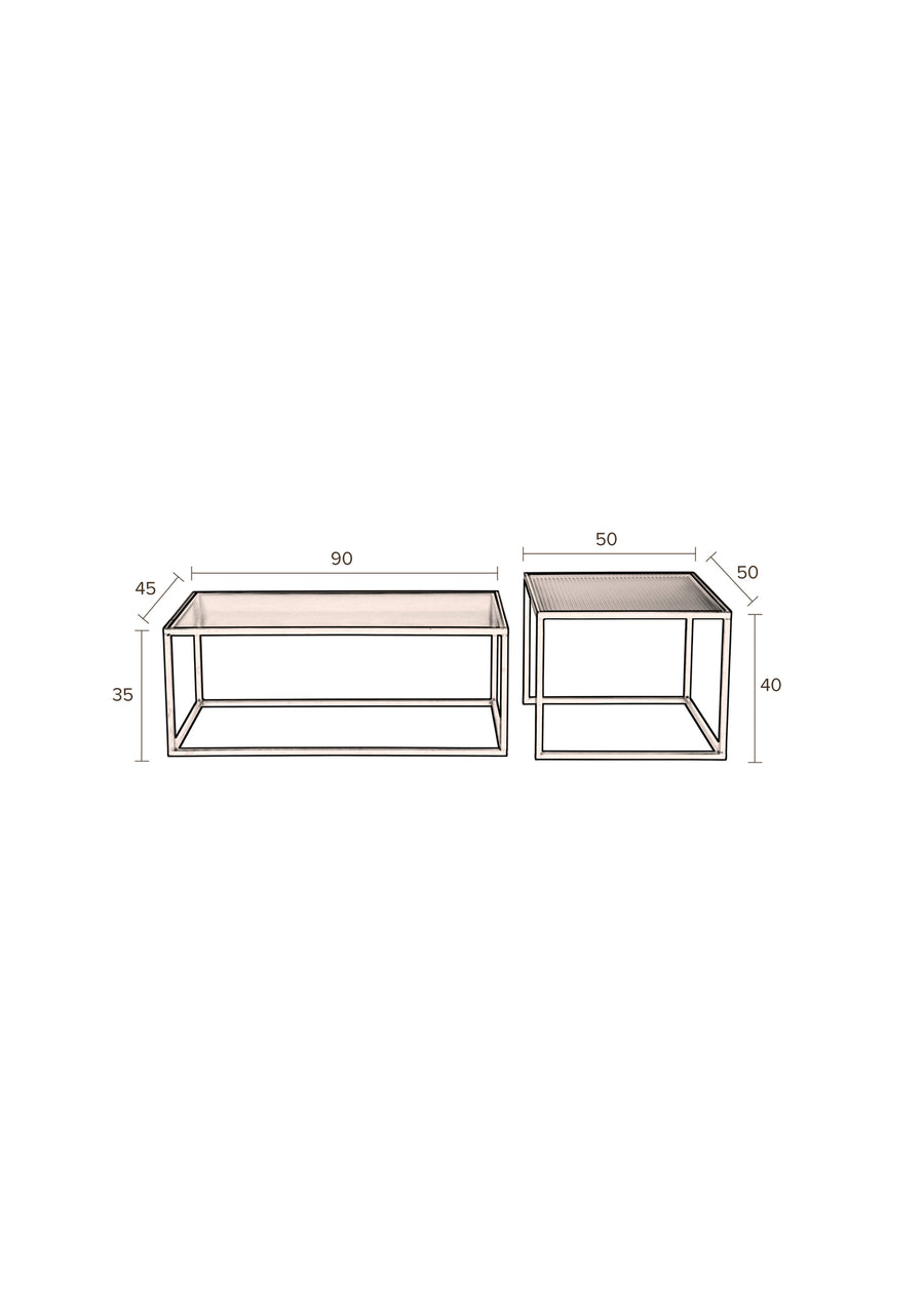 Salontafel Boli Set van 2